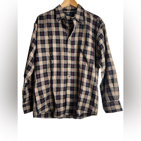 Burberry Men’s Plaid Shirt – Black, Red & Tan - Picture 1 of 6